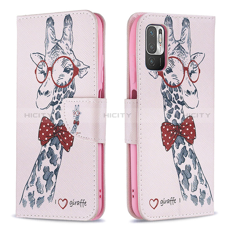 Funda de Cuero Cartera con Soporte Patron de Moda Carcasa B01F para Xiaomi Redmi Note 10 5G