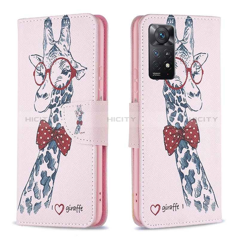 Funda de Cuero Cartera con Soporte Patron de Moda Carcasa B01F para Xiaomi Redmi Note 11 Pro 5G