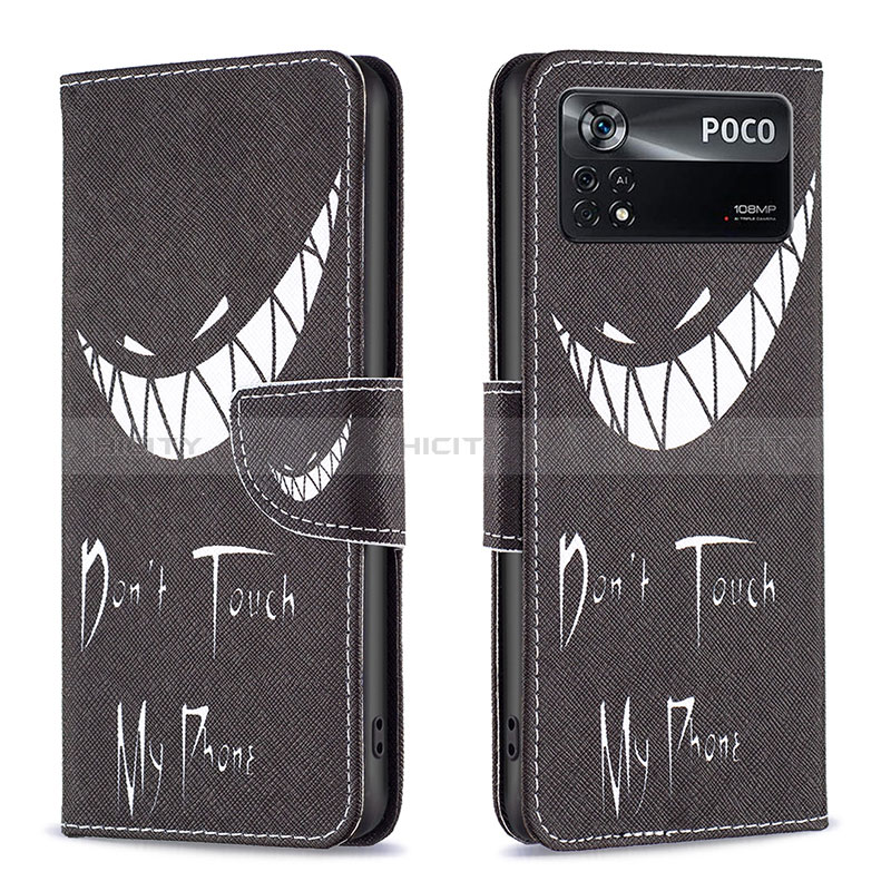 Funda de Cuero Cartera con Soporte Patron de Moda Carcasa B01F para Xiaomi Redmi Note 11E Pro 5G