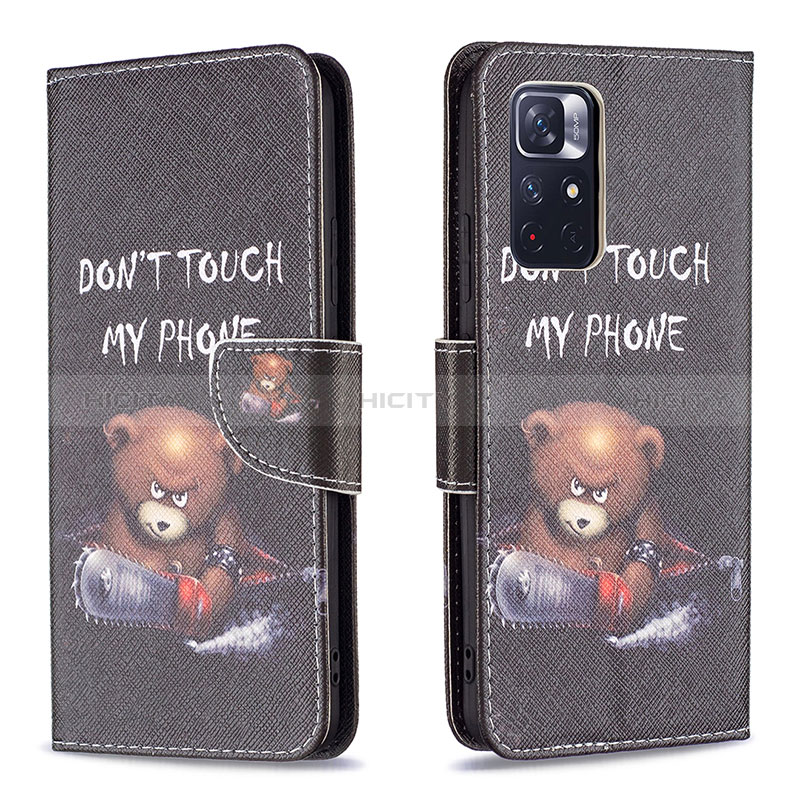 Funda de Cuero Cartera con Soporte Patron de Moda Carcasa B01F para Xiaomi Redmi Note 11S 5G