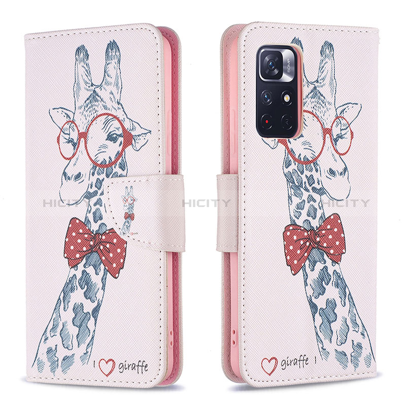 Funda de Cuero Cartera con Soporte Patron de Moda Carcasa B01F para Xiaomi Redmi Note 11S 5G