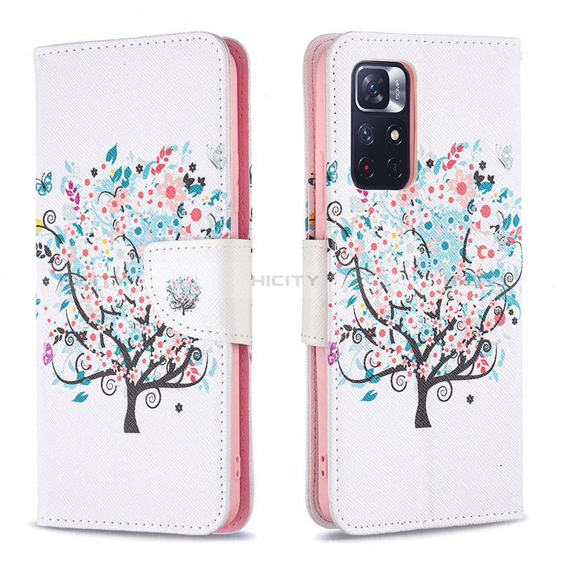 Funda de Cuero Cartera con Soporte Patron de Moda Carcasa B01F para Xiaomi Redmi Note 11S 5G