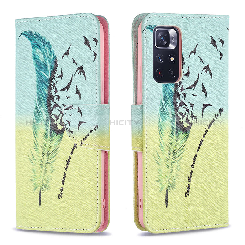 Funda de Cuero Cartera con Soporte Patron de Moda Carcasa B01F para Xiaomi Redmi Note 11S 5G