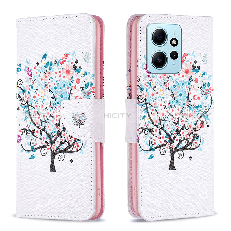 Funda de Cuero Cartera con Soporte Patron de Moda Carcasa B01F para Xiaomi Redmi Note 12 4G