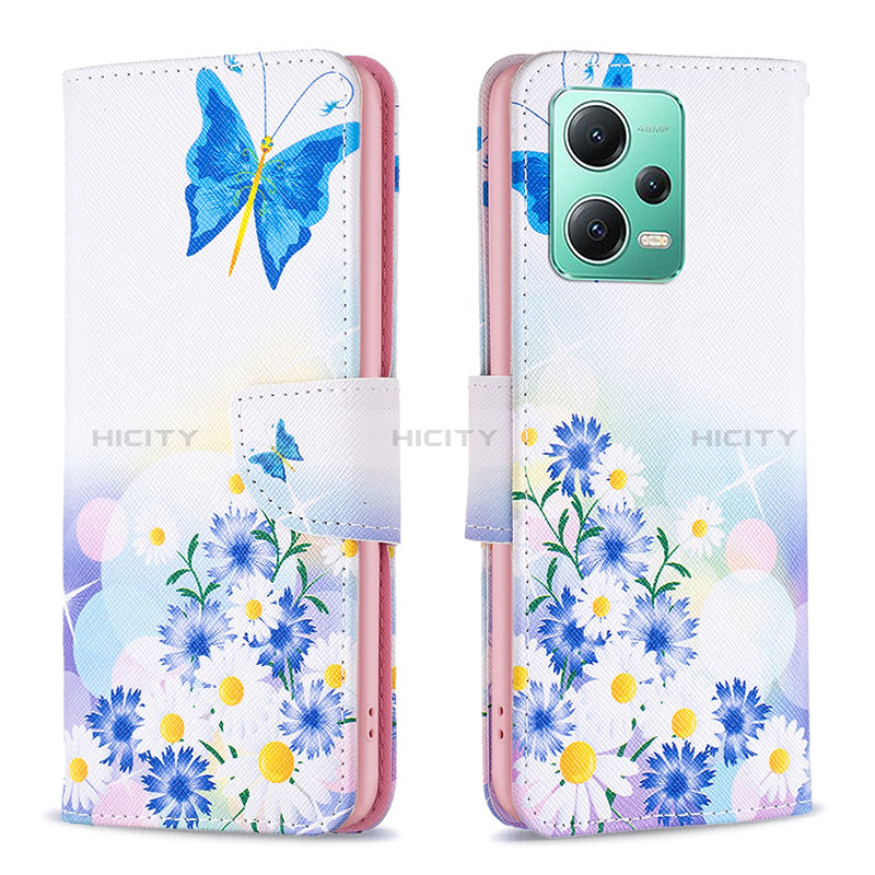 Funda de Cuero Cartera con Soporte Patron de Moda Carcasa B01F para Xiaomi Redmi Note 12 5G