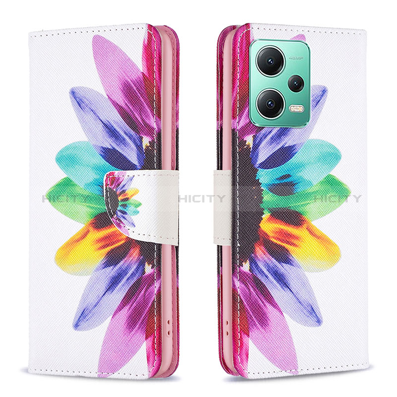 Funda de Cuero Cartera con Soporte Patron de Moda Carcasa B01F para Xiaomi Redmi Note 12 5G