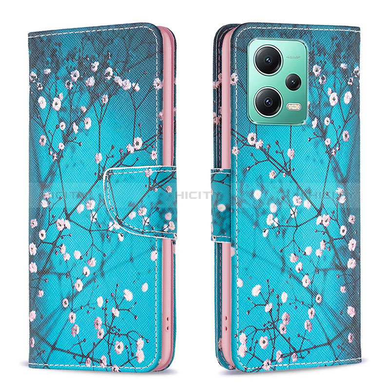 Funda de Cuero Cartera con Soporte Patron de Moda Carcasa B01F para Xiaomi Redmi Note 12 5G