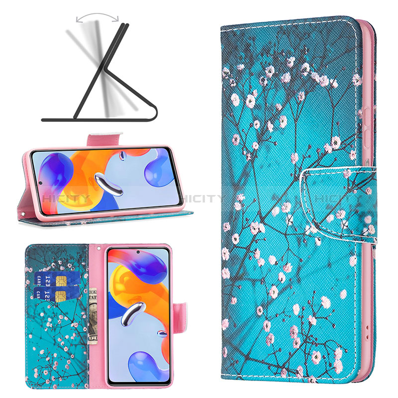 Funda de Cuero Cartera con Soporte Patron de Moda Carcasa B01F para Xiaomi Redmi Note 12 Pro 4G