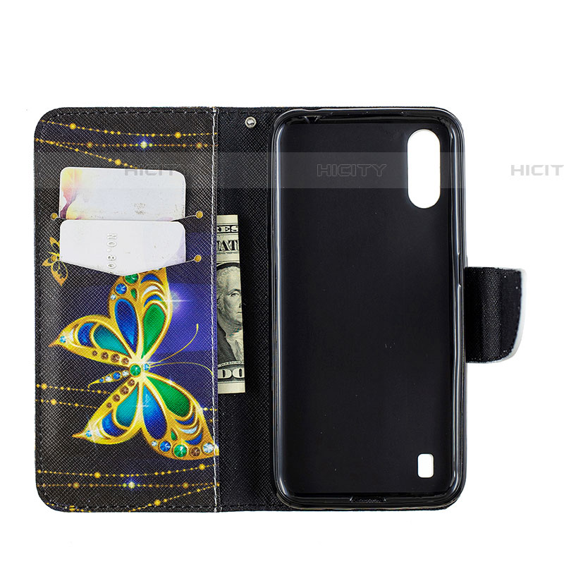 Funda de Cuero Cartera con Soporte Patron de Moda Carcasa B03F para Samsung Galaxy A01 SM-A015