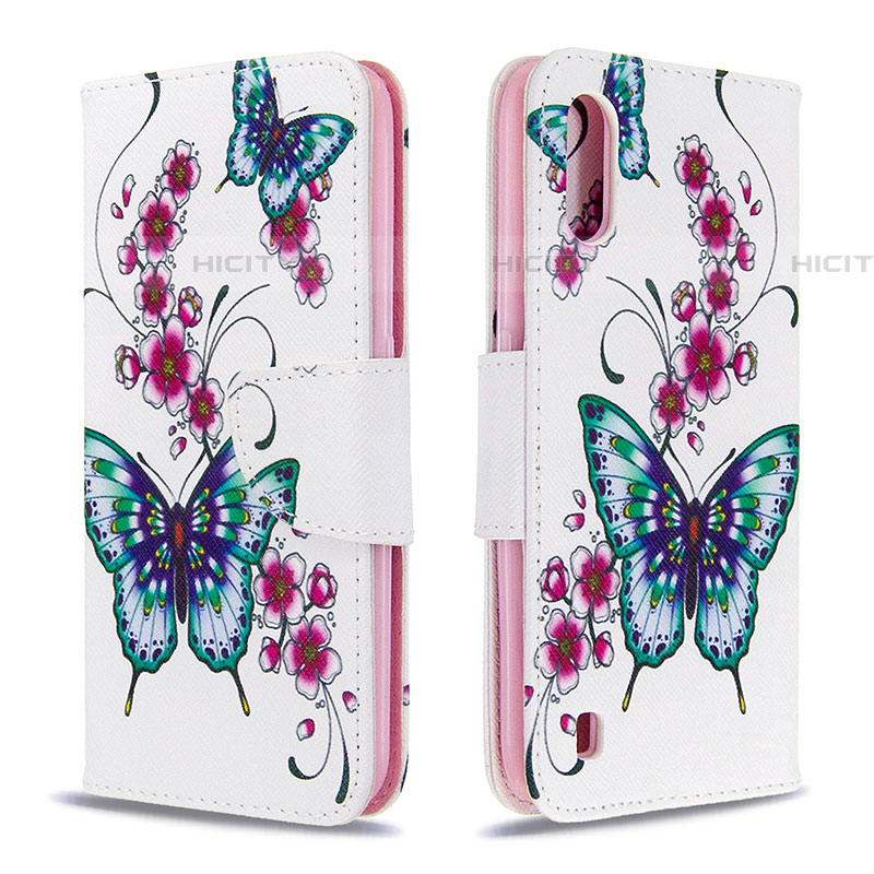 Funda de Cuero Cartera con Soporte Patron de Moda Carcasa B03F para Samsung Galaxy A01 SM-A015