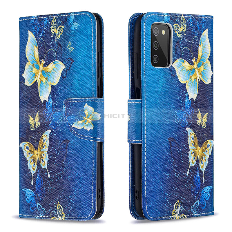 Funda de Cuero Cartera con Soporte Patron de Moda Carcasa B03F para Samsung Galaxy A02s