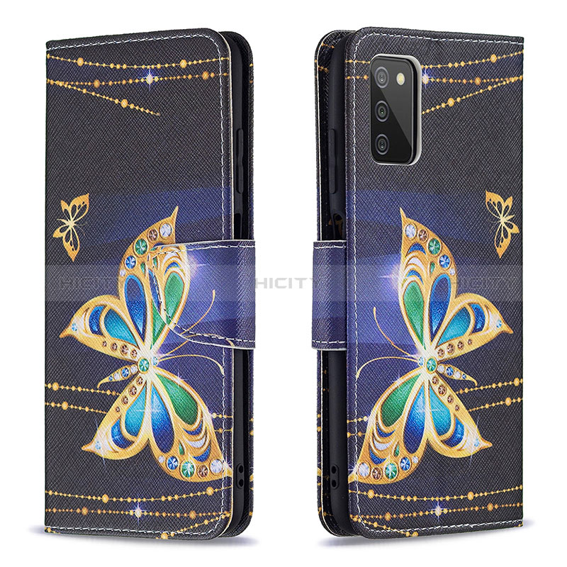 Funda de Cuero Cartera con Soporte Patron de Moda Carcasa B03F para Samsung Galaxy A02s