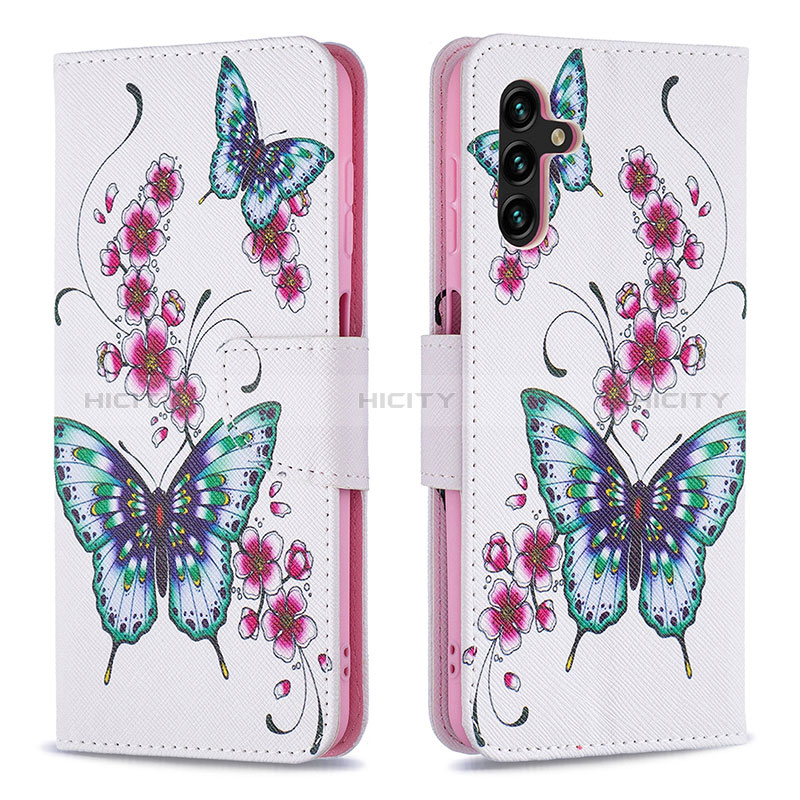 Funda de Cuero Cartera con Soporte Patron de Moda Carcasa B03F para Samsung Galaxy A04s