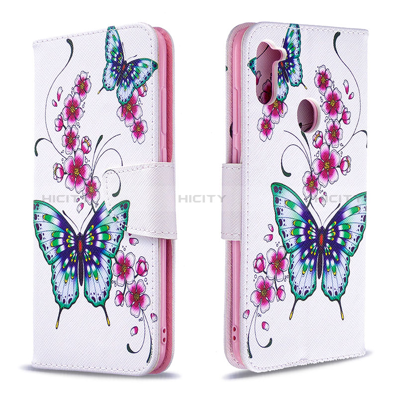 Funda de Cuero Cartera con Soporte Patron de Moda Carcasa B03F para Samsung Galaxy A11 Vistoso