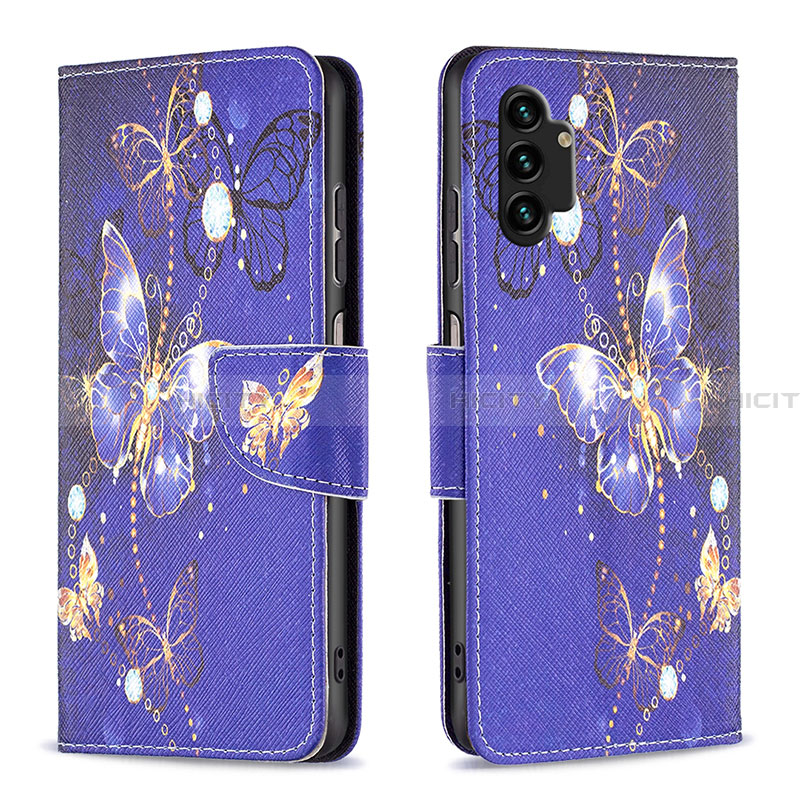 Funda de Cuero Cartera con Soporte Patron de Moda Carcasa B03F para Samsung Galaxy A13 4G