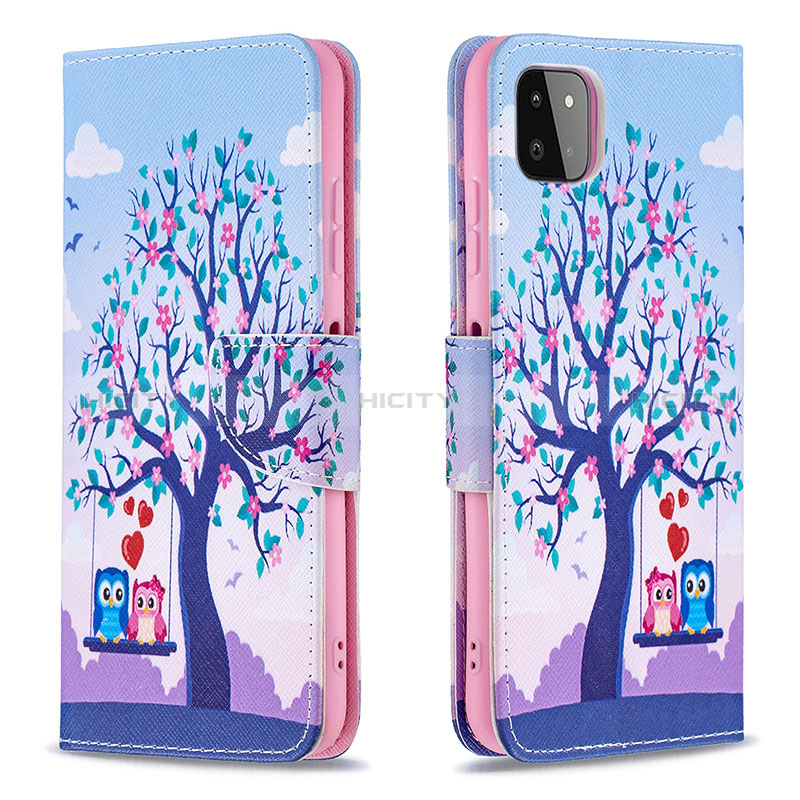 Funda de Cuero Cartera con Soporte Patron de Moda Carcasa B03F para Samsung Galaxy A22s 5G