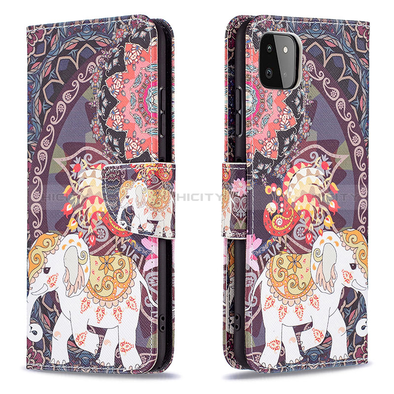 Funda de Cuero Cartera con Soporte Patron de Moda Carcasa B03F para Samsung Galaxy A22s 5G