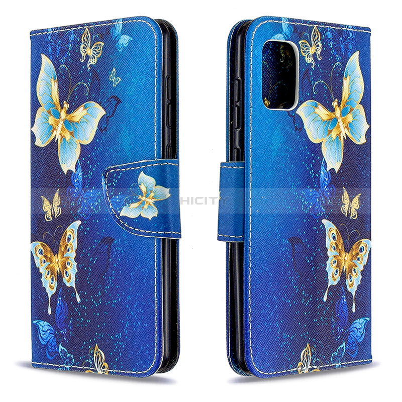 Funda de Cuero Cartera con Soporte Patron de Moda Carcasa B03F para Samsung Galaxy A31 Azul Cielo