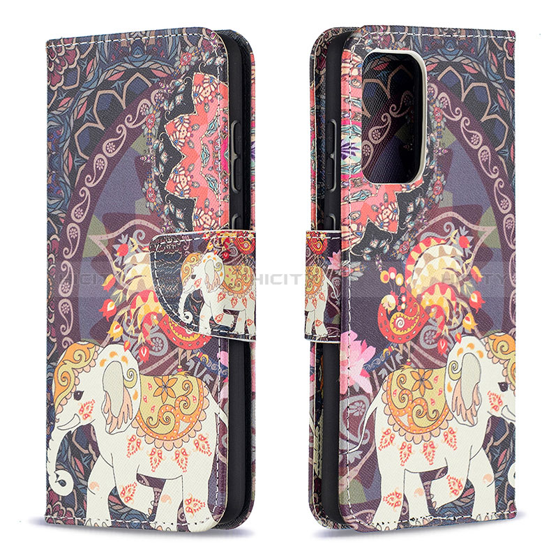 Funda de Cuero Cartera con Soporte Patron de Moda Carcasa B03F para Samsung Galaxy A52s 5G