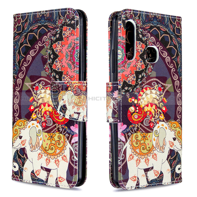 Funda de Cuero Cartera con Soporte Patron de Moda Carcasa B03F para Samsung Galaxy A70E