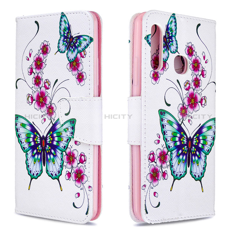 Funda de Cuero Cartera con Soporte Patron de Moda Carcasa B03F para Samsung Galaxy A70E Vistoso