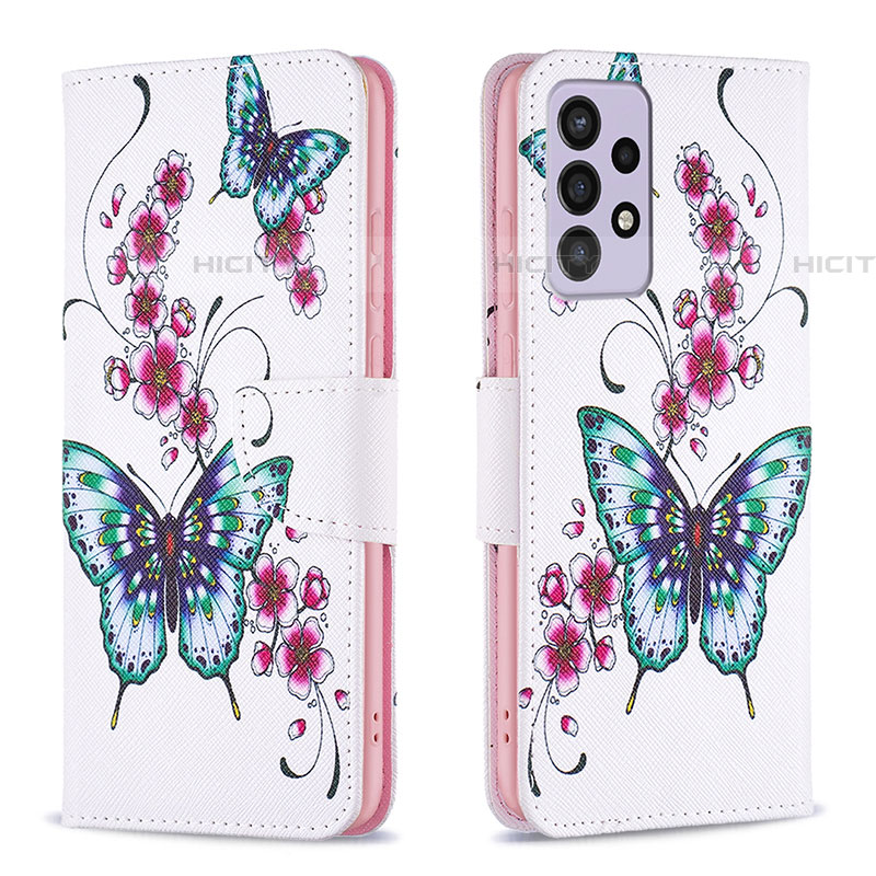 Funda de Cuero Cartera con Soporte Patron de Moda Carcasa B03F para Samsung Galaxy A73 5G