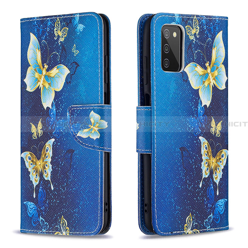 Funda de Cuero Cartera con Soporte Patron de Moda Carcasa B03F para Samsung Galaxy F02S SM-E025F