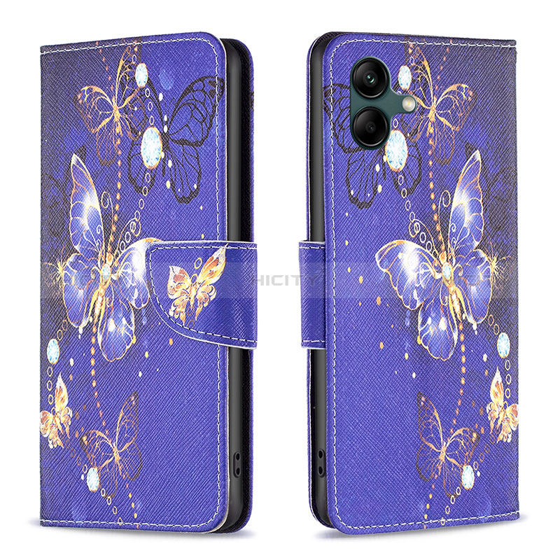 Funda de Cuero Cartera con Soporte Patron de Moda Carcasa B03F para Samsung Galaxy M04