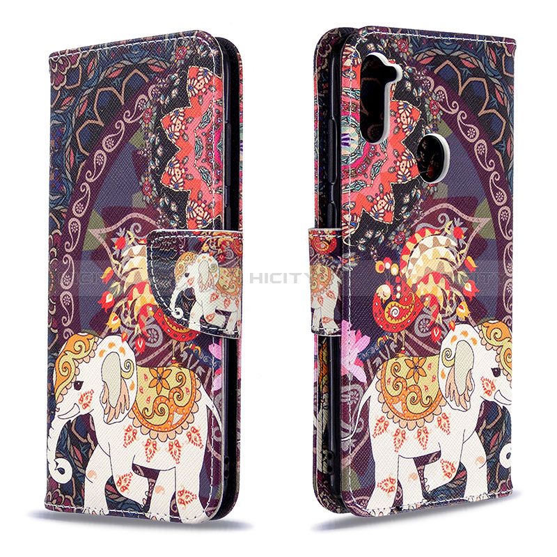 Funda de Cuero Cartera con Soporte Patron de Moda Carcasa B03F para Samsung Galaxy M11