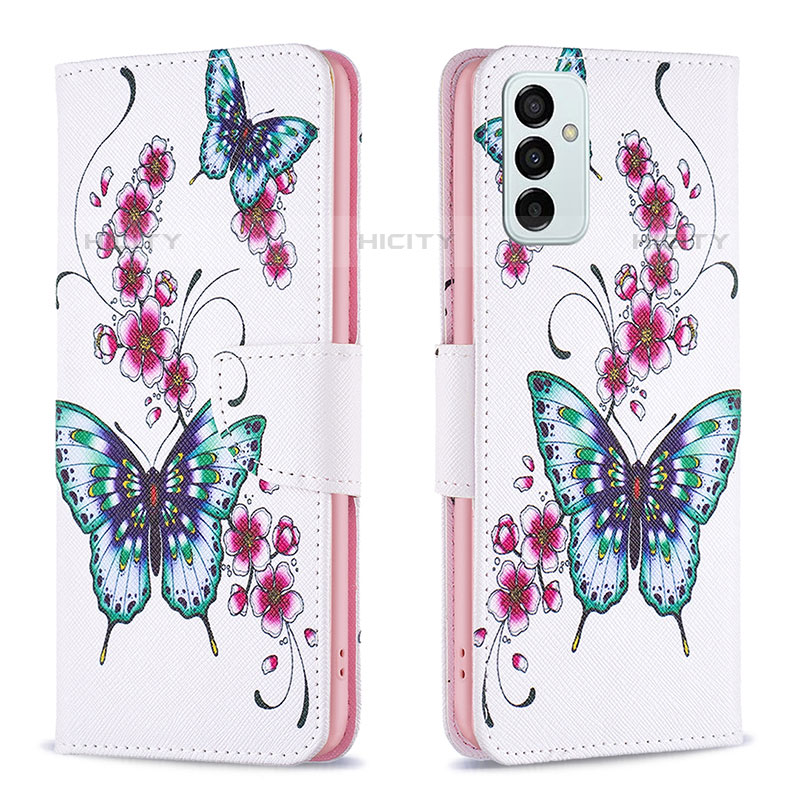 Funda de Cuero Cartera con Soporte Patron de Moda Carcasa B03F para Samsung Galaxy M23 5G Vistoso