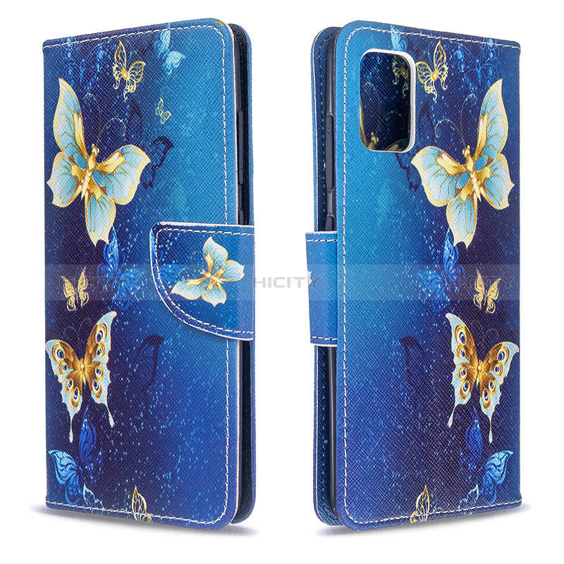 Funda de Cuero Cartera con Soporte Patron de Moda Carcasa B03F para Samsung Galaxy M40S Azul Cielo