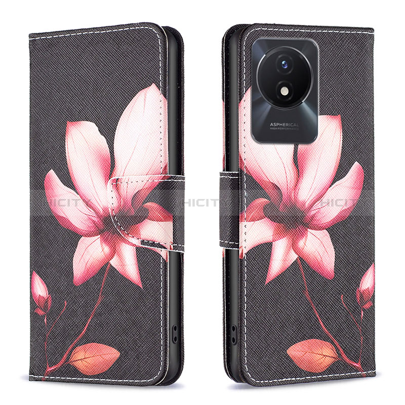 Funda de Cuero Cartera con Soporte Patron de Moda Carcasa B03F para Vivo Y02