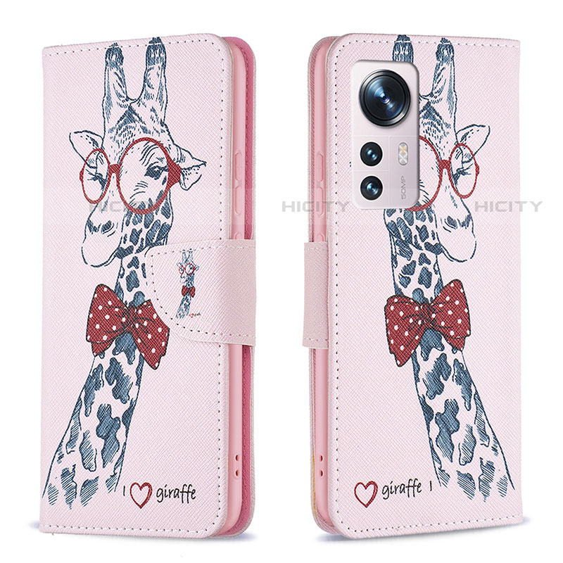 Funda de Cuero Cartera con Soporte Patron de Moda Carcasa B03F para Xiaomi Mi 12 Pro 5G