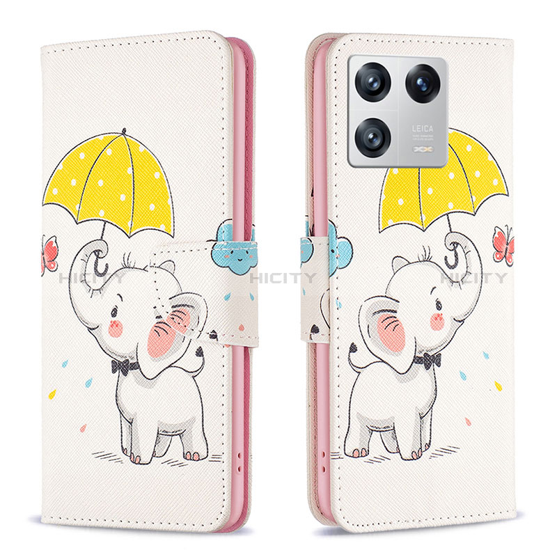 Funda de Cuero Cartera con Soporte Patron de Moda Carcasa B03F para Xiaomi Mi 13 Pro 5G