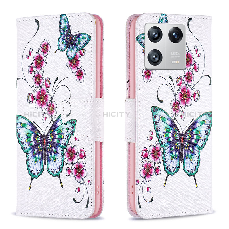 Funda de Cuero Cartera con Soporte Patron de Moda Carcasa B03F para Xiaomi Mi 13 Pro 5G Vistoso