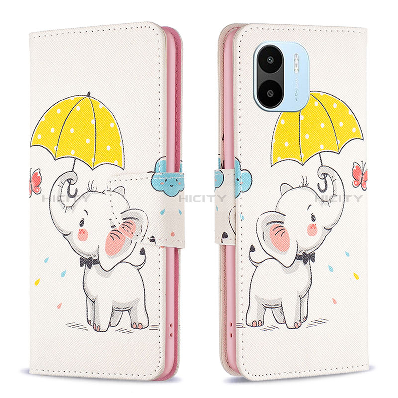 Funda de Cuero Cartera con Soporte Patron de Moda Carcasa B03F para Xiaomi Poco C50