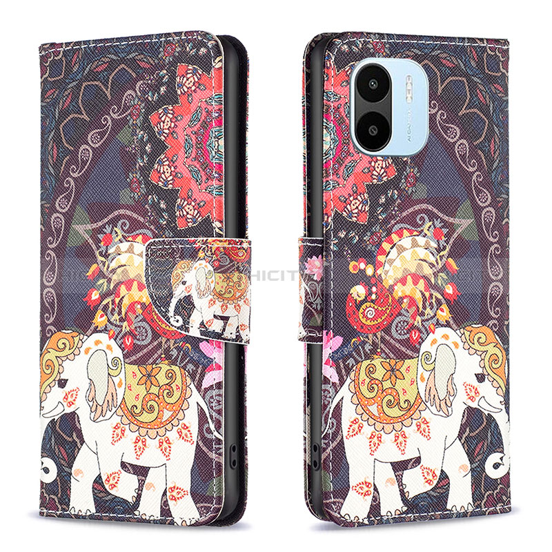 Funda de Cuero Cartera con Soporte Patron de Moda Carcasa B03F para Xiaomi Poco C51