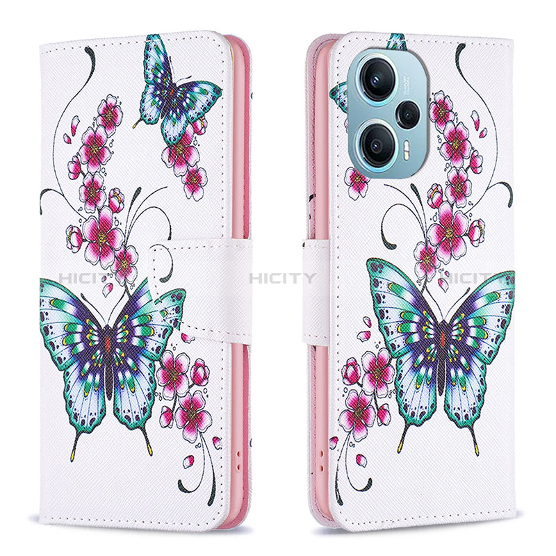 Funda de Cuero Cartera con Soporte Patron de Moda Carcasa B03F para Xiaomi Poco F5 5G