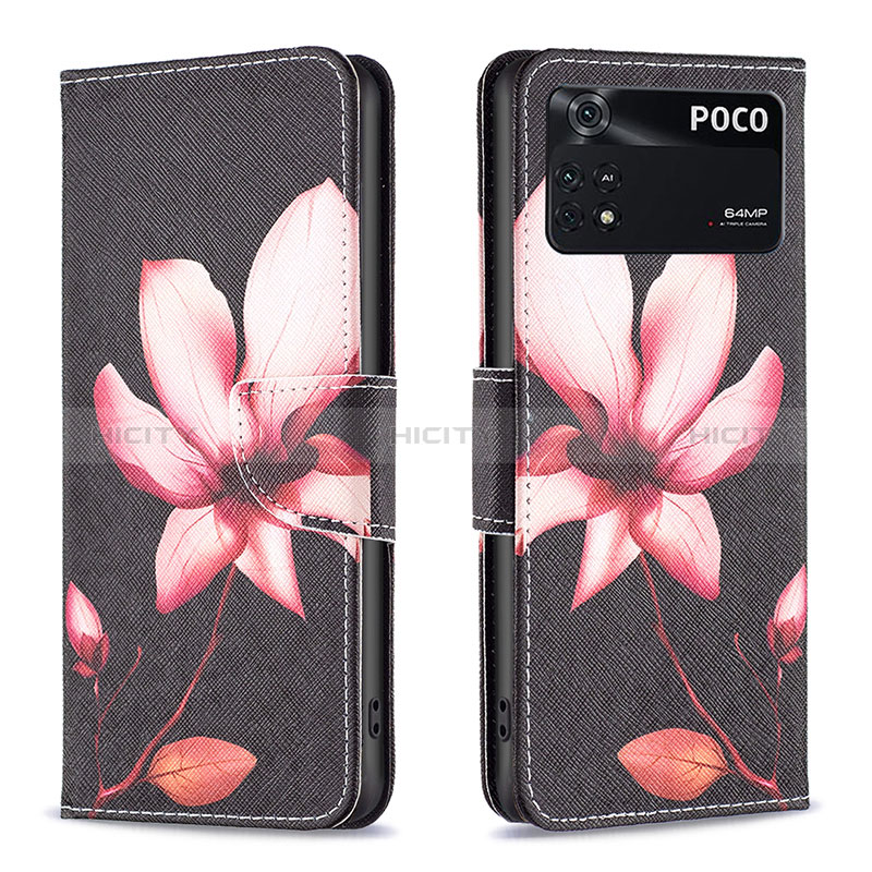 Funda de Cuero Cartera con Soporte Patron de Moda Carcasa B03F para Xiaomi Poco M4 Pro 4G