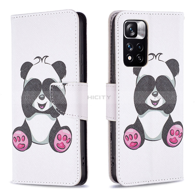 Funda de Cuero Cartera con Soporte Patron de Moda Carcasa B03F para Xiaomi Poco X4 NFC