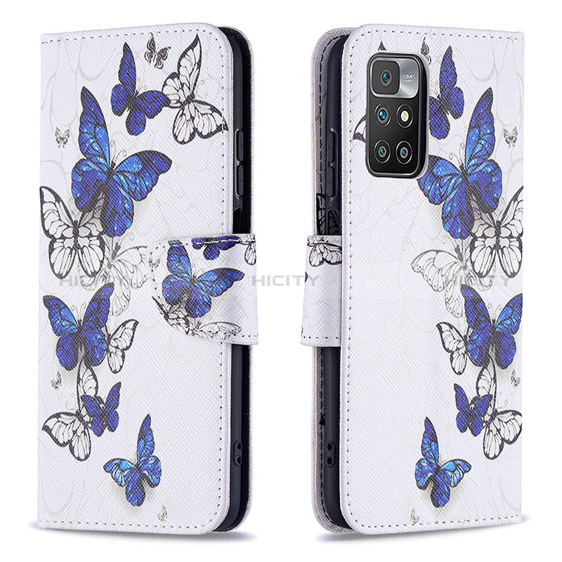 Funda de Cuero Cartera con Soporte Patron de Moda Carcasa B03F para Xiaomi Redmi 10 (2022)