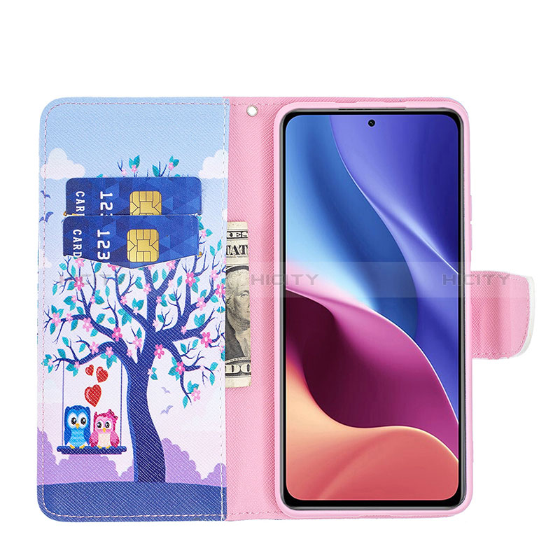 Funda de Cuero Cartera con Soporte Patron de Moda Carcasa B03F para Xiaomi Redmi K40 5G