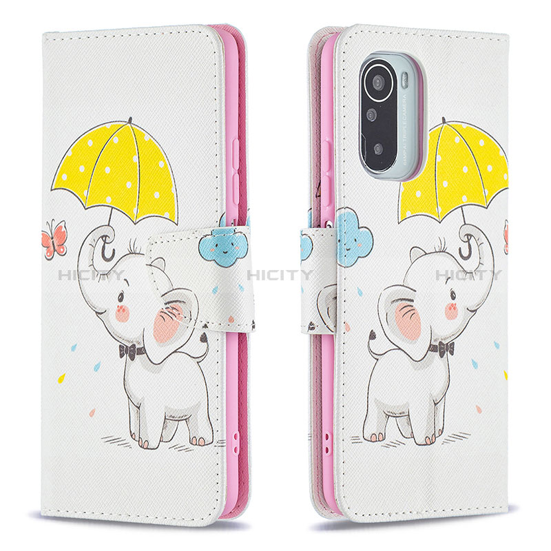 Funda de Cuero Cartera con Soporte Patron de Moda Carcasa B03F para Xiaomi Redmi K40 Pro 5G