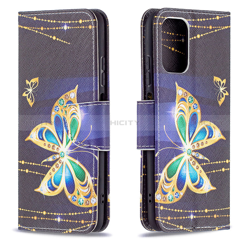 Funda de Cuero Cartera con Soporte Patron de Moda Carcasa B03F para Xiaomi Redmi Note 10 4G