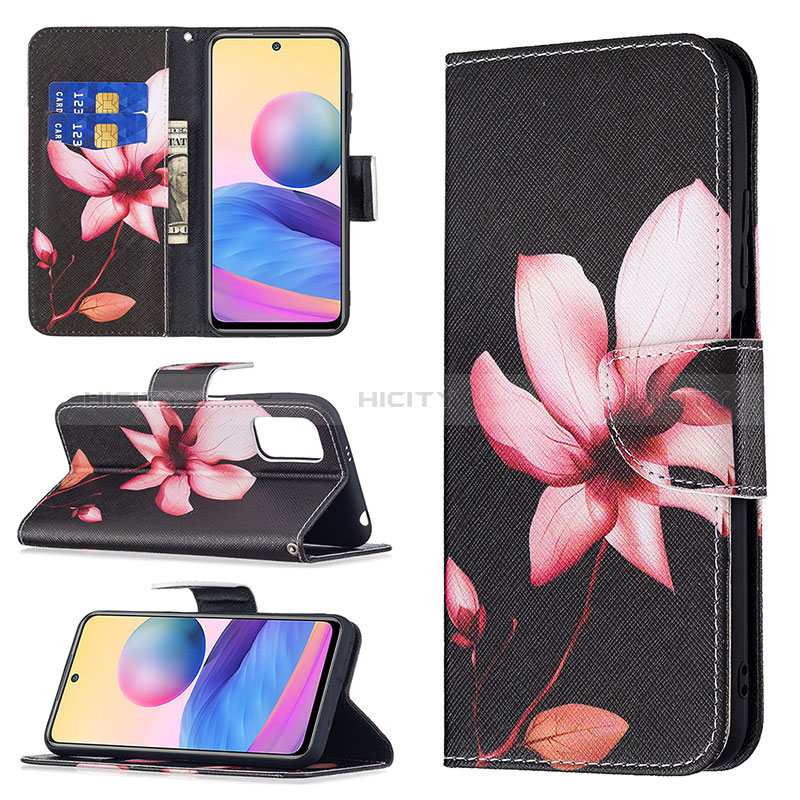 Funda de Cuero Cartera con Soporte Patron de Moda Carcasa B03F para Xiaomi Redmi Note 10 5G