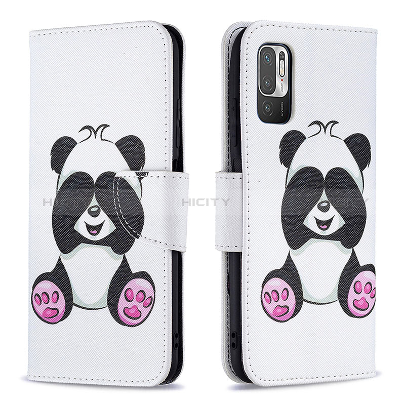 Funda de Cuero Cartera con Soporte Patron de Moda Carcasa B03F para Xiaomi Redmi Note 10 5G