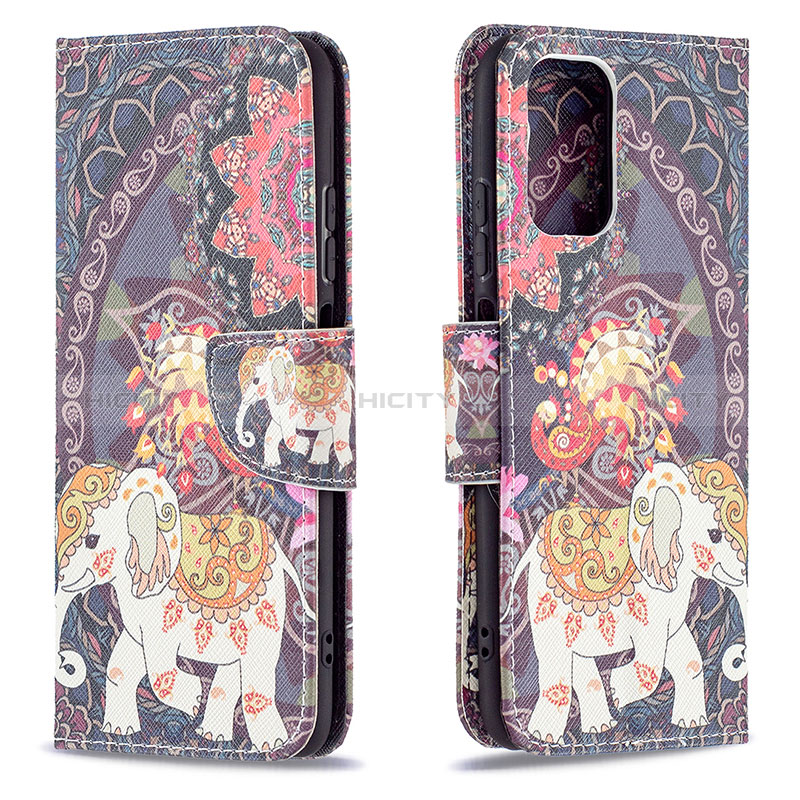 Funda de Cuero Cartera con Soporte Patron de Moda Carcasa B03F para Xiaomi Redmi Note 10S 4G