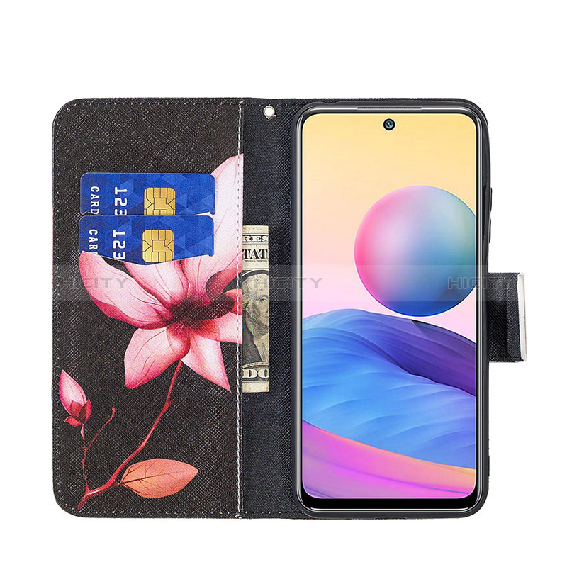 Funda de Cuero Cartera con Soporte Patron de Moda Carcasa B03F para Xiaomi Redmi Note 10T 5G