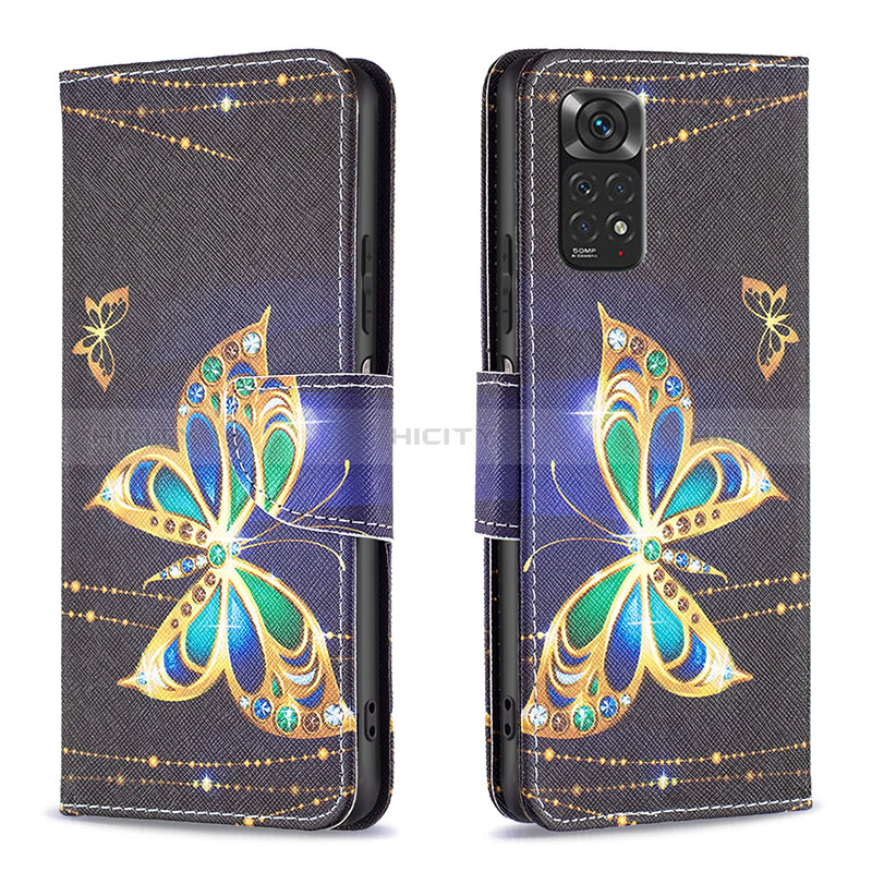 Funda de Cuero Cartera con Soporte Patron de Moda Carcasa B03F para Xiaomi Redmi Note 11 4G (2022)