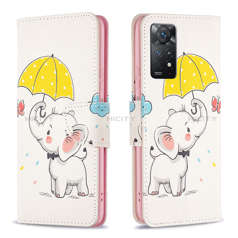 Funda de Cuero Cartera con Soporte Patron de Moda Carcasa B03F para Xiaomi Redmi Note 11 Pro 4G